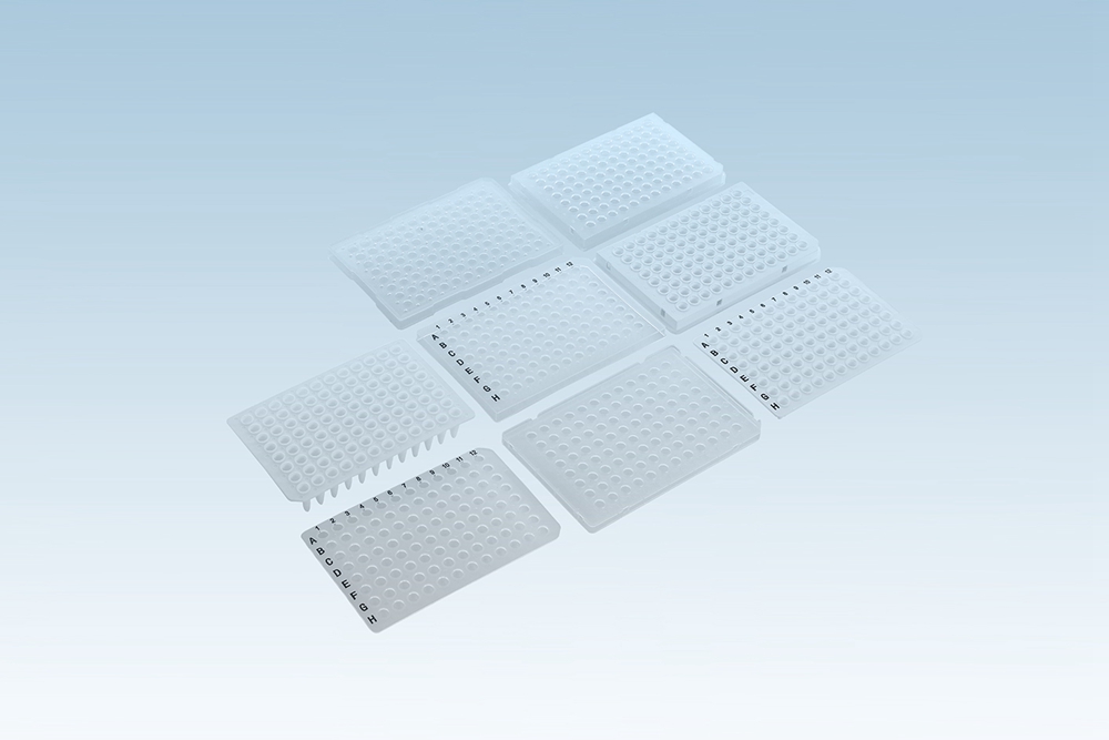 0.1ml 96孔PCR板-无裙边, 白色, 不印刷数字编号